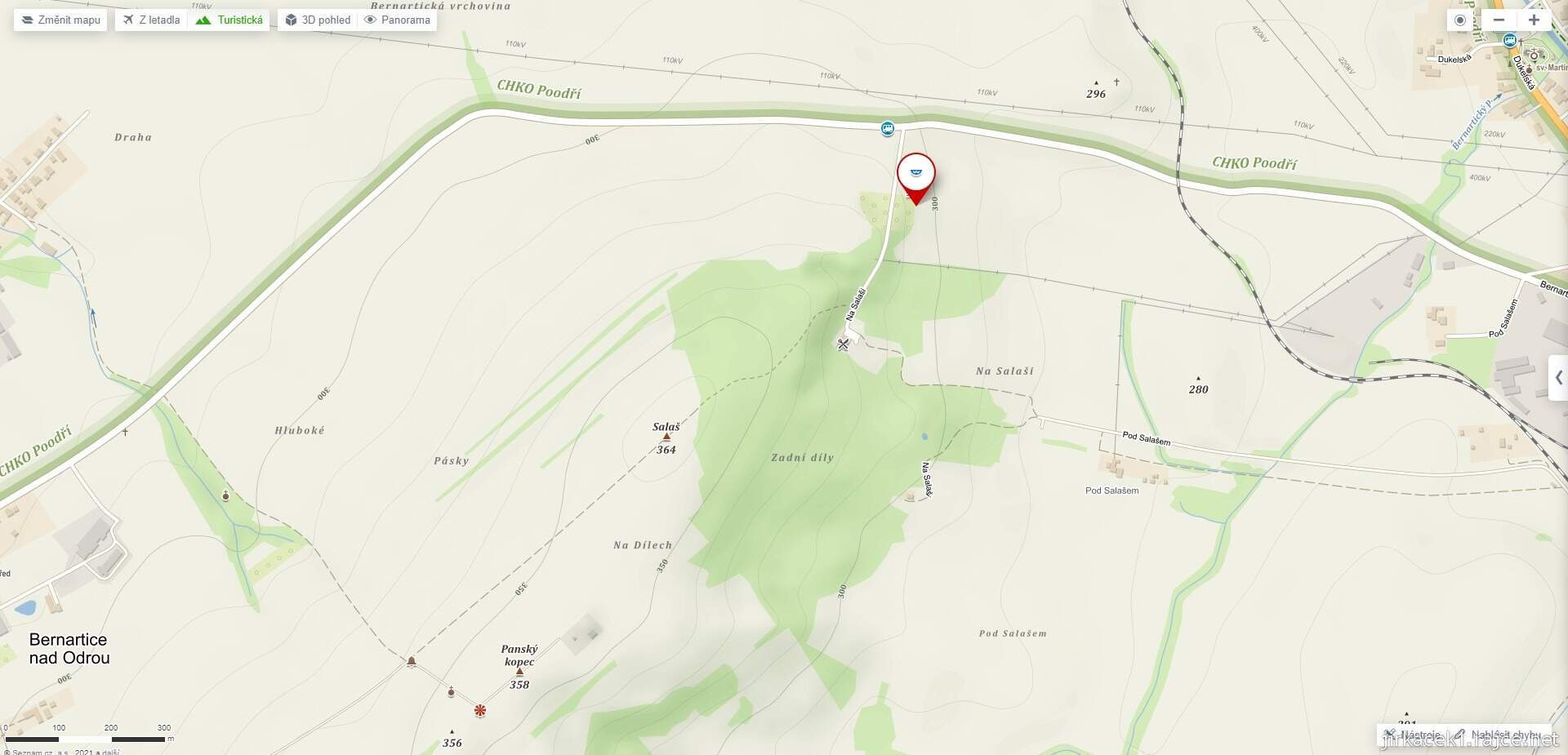 Šenov u Nového Jičína - Bannerova studánka - mapa