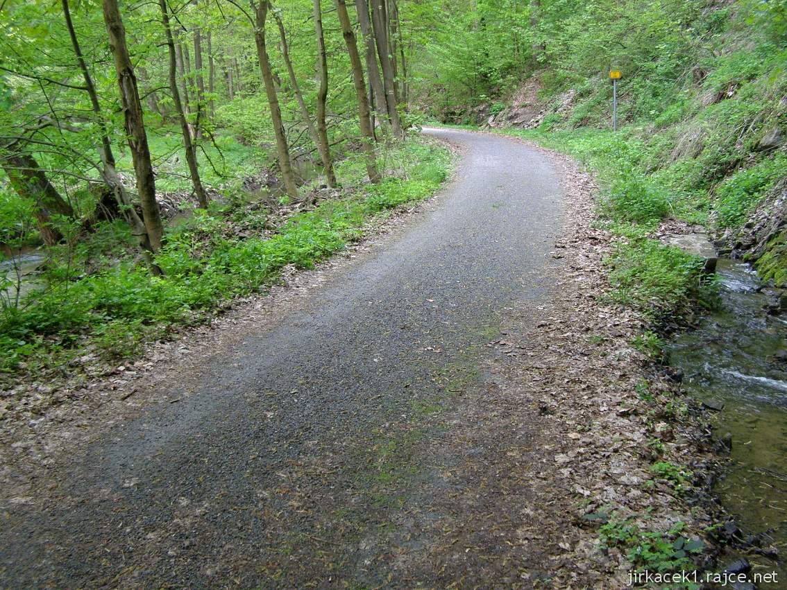 Weisshuhnův kanál 08 - cyklostezka mezi kanálem a řekou Moravicí
