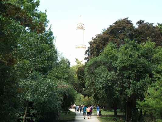 Lednice - rozhledna Minaret - pohled z parku