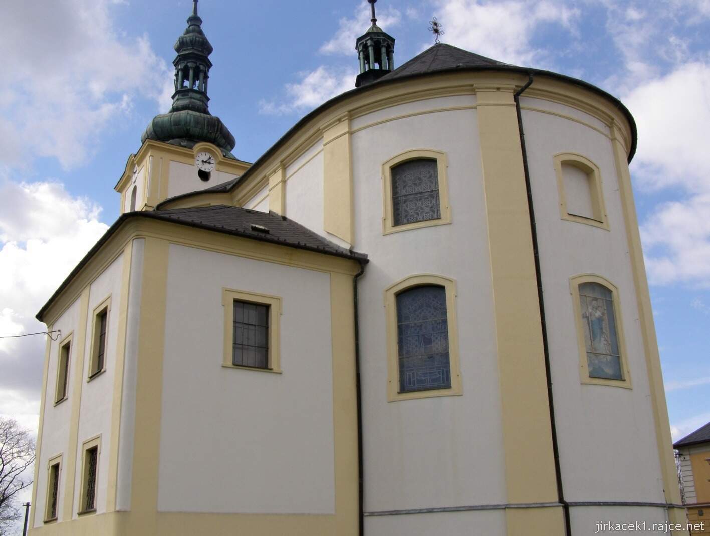 Velký Týnec - kostel Nanebevzetí Panny Marie 16 - zadní pohled