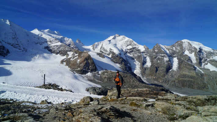 všude kolem ledovce masivu Bernina ...