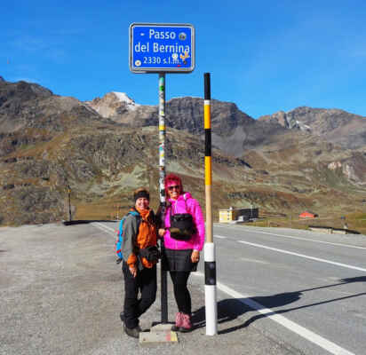 další zastávka je sedlo Bernina pass 2330 m n.m., i tudy by se dojelo do Itálie