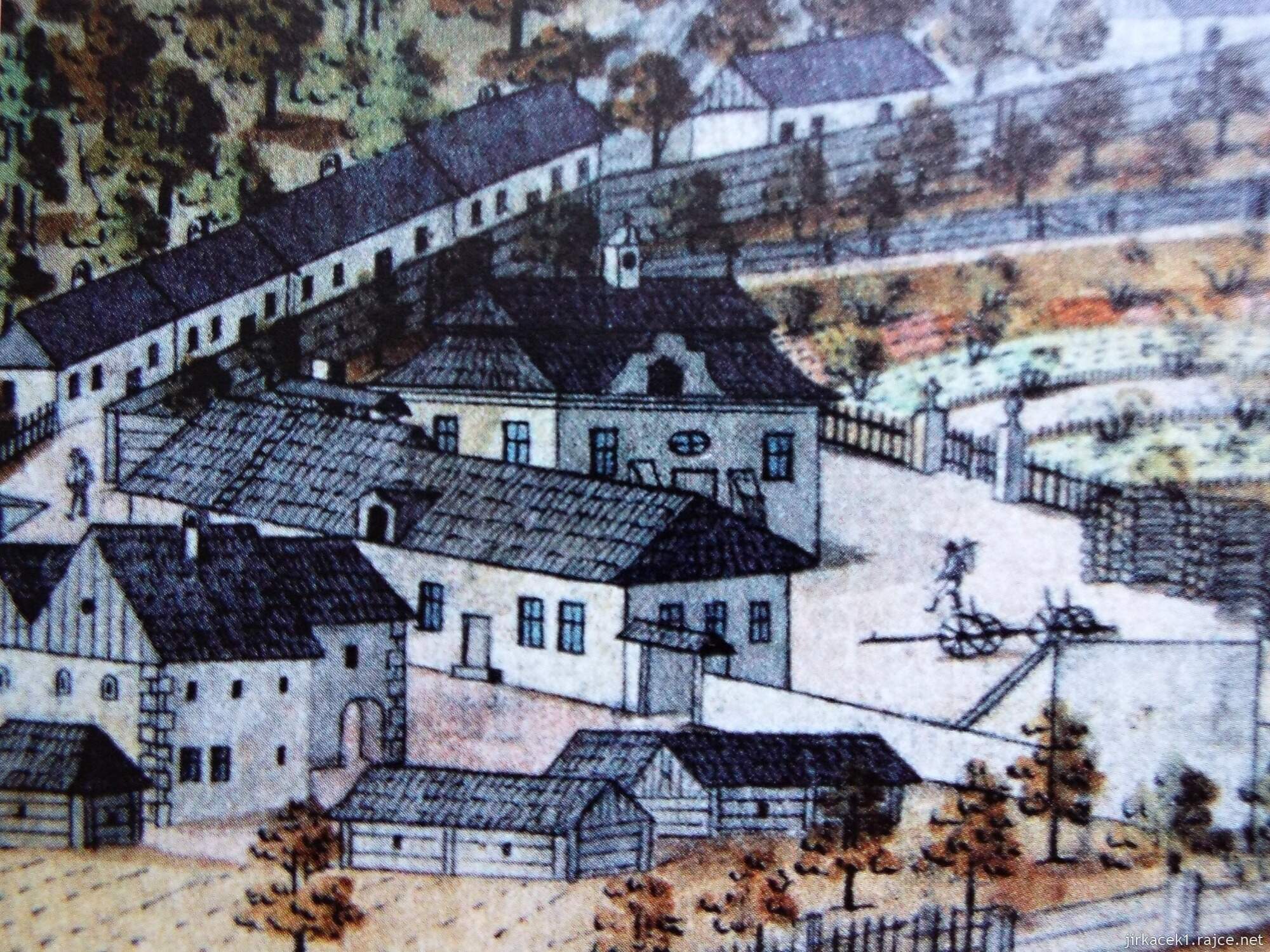 A - Fulnek - Domácí mlýn 12 - podoba mlýna na vedutě města