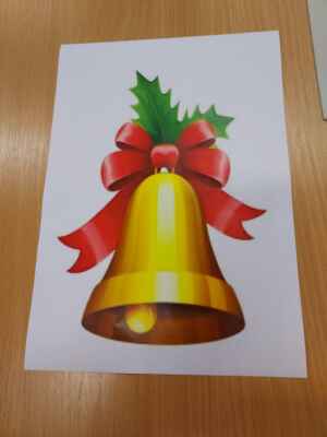 Soutěž ŽP - Běh o vánoční zvoneček - skládání obrázku podle tohoto vzoru