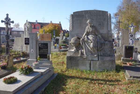 V rodinné hrobce je pohřben Jan Suchánek, zeměpisec.