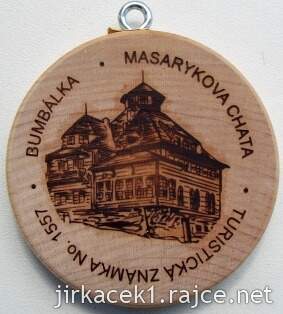 Turistická známka 1557 Masarykova chata na Beskydě - 1. verze