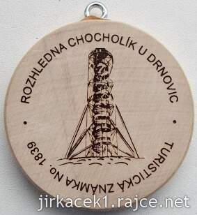 Turistická známka 1839 rozhledna Chocholík