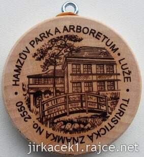 Turistická známka 2550 Hamzův park a arboretum Luže