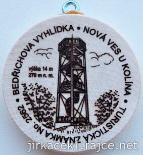 Turistická známka 2562 Bedřichova vyhlídka - Nová Ves u Kolína