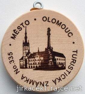 Turistická známka 335 Město Olomouc