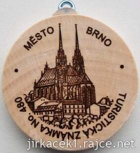 Turistická známka 480 Město Brno - 2.verze