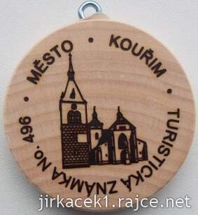 Turistická známka 496 Město Kouřim - 2.verze