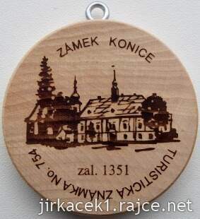 Turistická známka 754 zámek Konice 1. verze