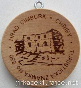 Turistická známka 830 hrad Cimburk - 1. verze